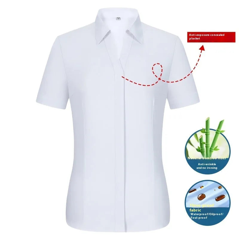 Men's slim fit bamboo fibre shirt with square collar, shown in a solid colour, illustrating business formal style.