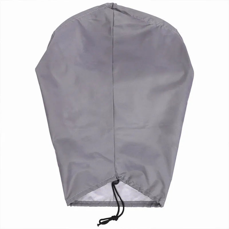 Grey waterproof cover for electric vehicle charging point with drawstring closure