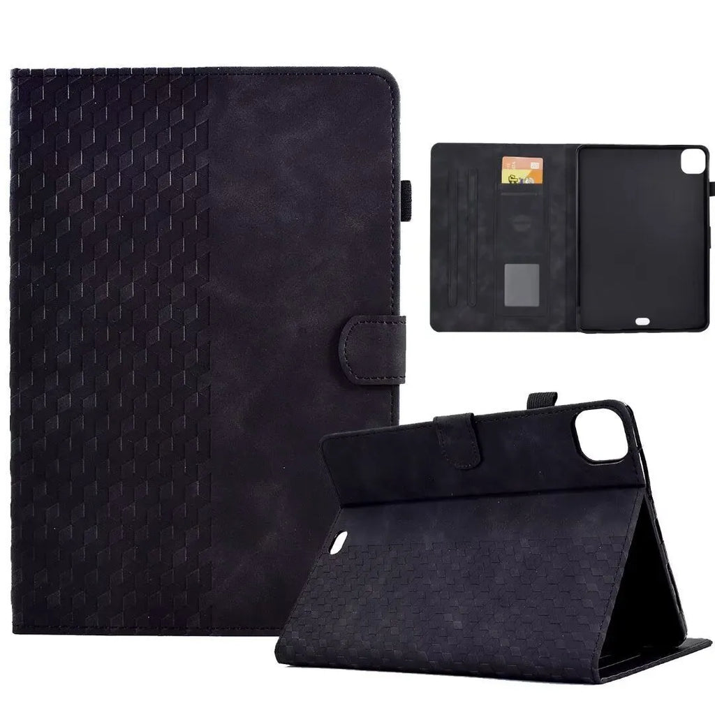 iPad leather case with diamond frosted finish and built-in card holder for iPad Pro 11