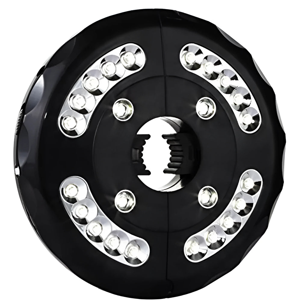 Black detachable Roman umbrella camping tent light with high brightness LED