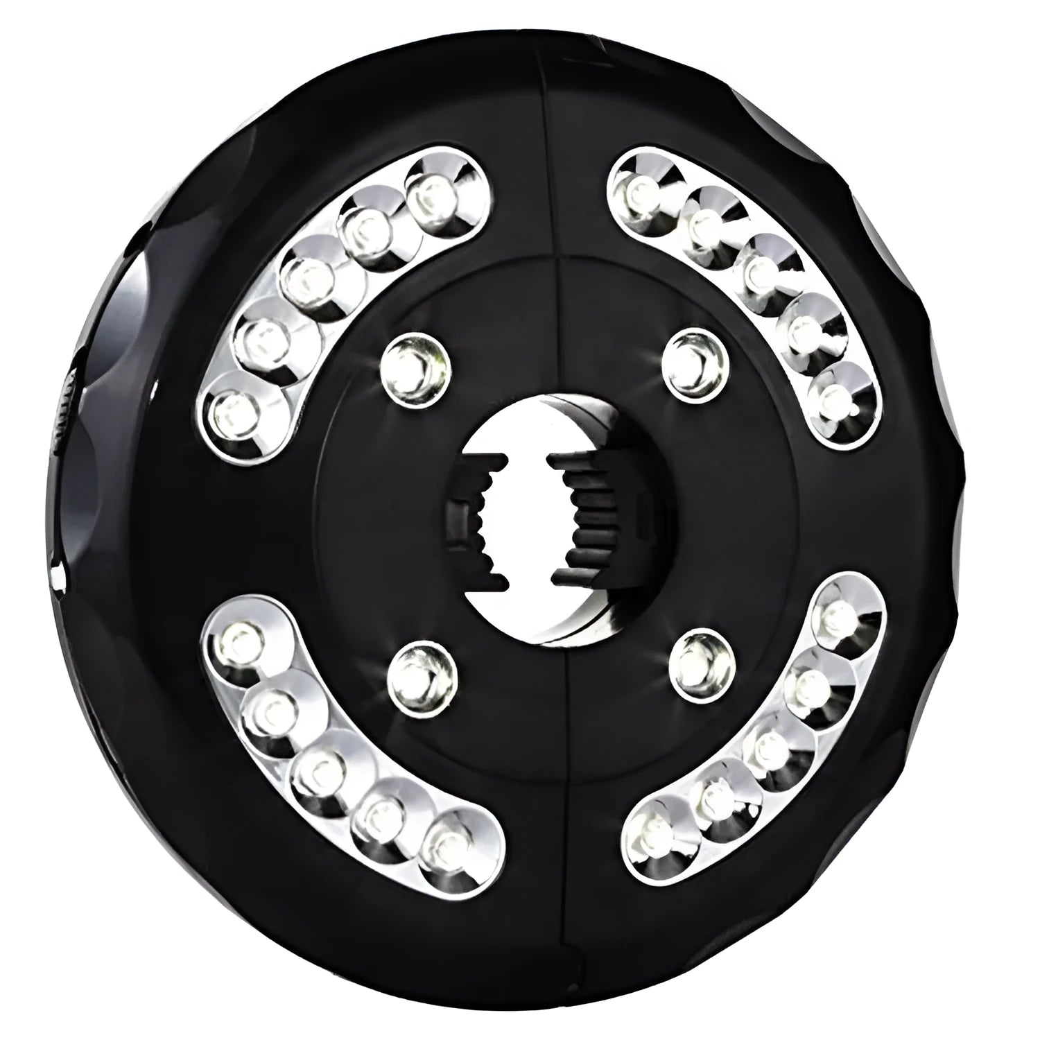 Black detachable Roman umbrella camping tent light with high brightness LED