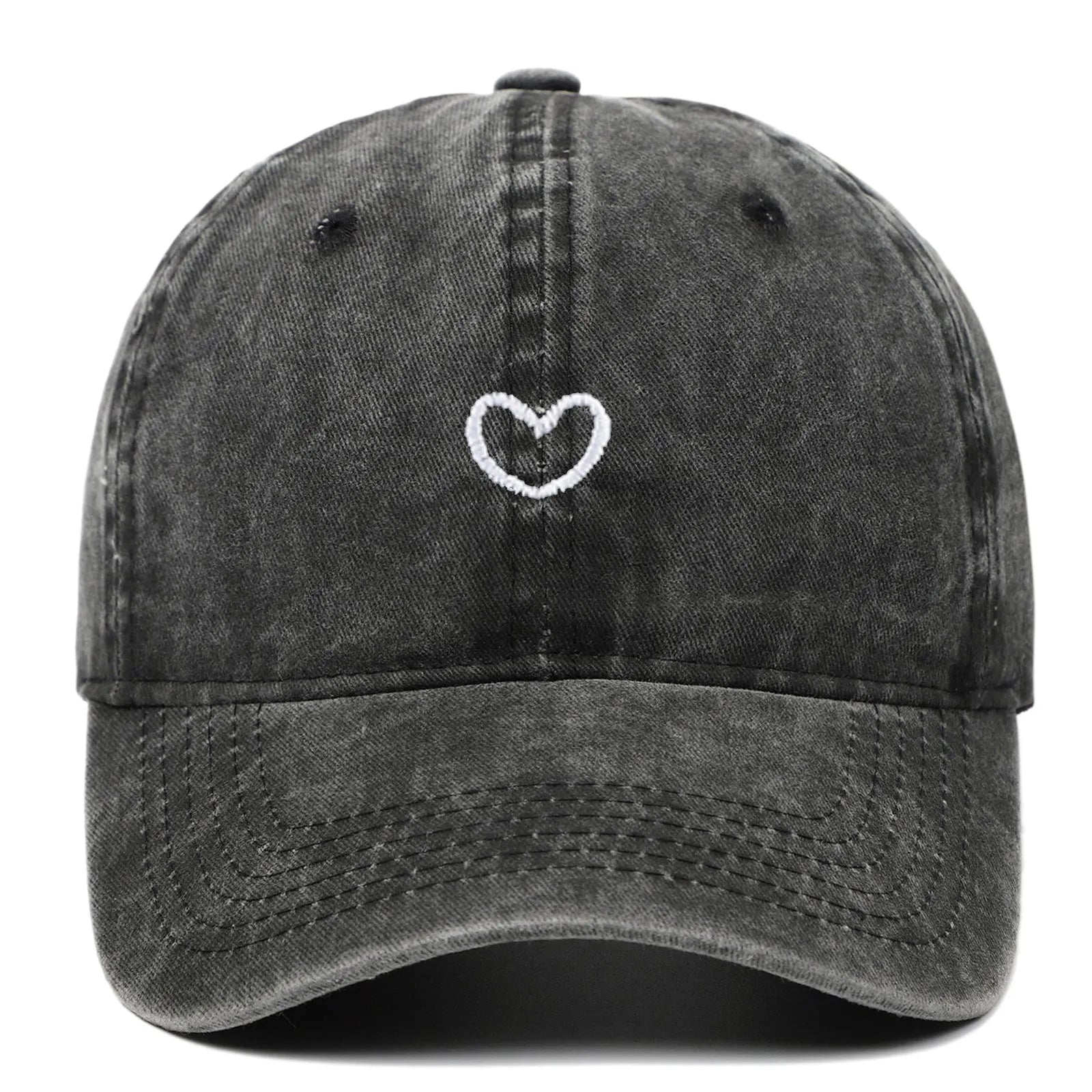 Adjustable cotton baseball cap with embroidery detailing and dome crown in various colour options