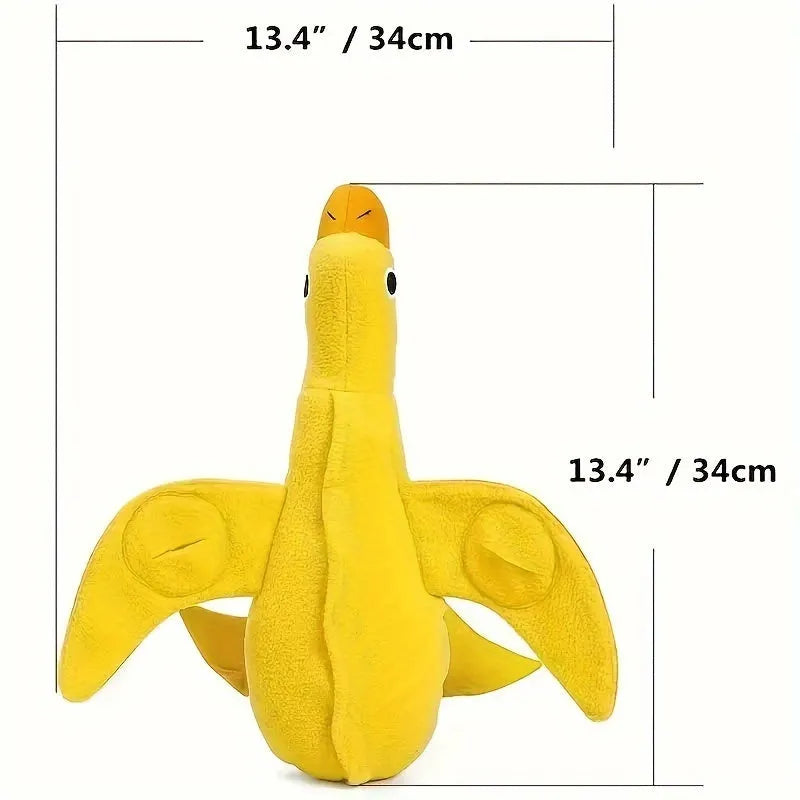 Yellow teddy bear shaped dog toy with food leak compartment and squeaker for training and enrichment
