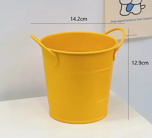 Round metal pen holder desktop storage box in multiple colour options