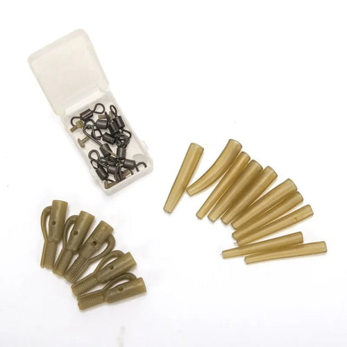 Tobly European carp fishing accessory set with 30 pieces including anti-winding pipes and threaded hoses