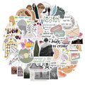 50 waterproof graffiti cartoon adhesive stickers for luggage and notebook decoration measuring 4-6cm