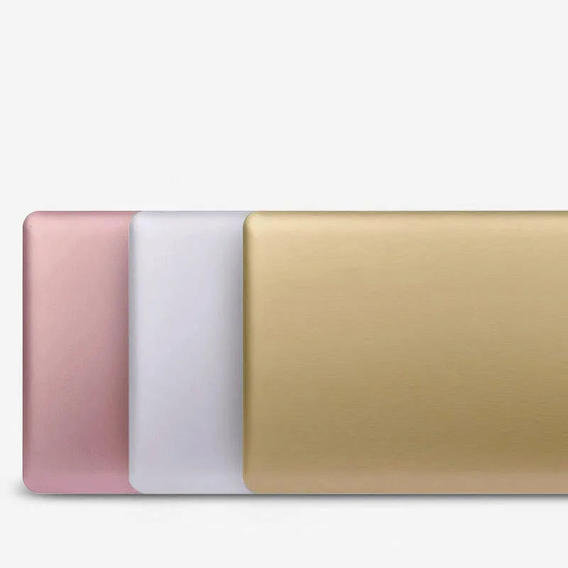 Metal protective shell for MacBook Pro 13 inch in rose gold, showing ultrathin cover on laptop