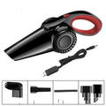 Portable handheld cordless vacuum cleaner for car and home, black, with USB charge cable