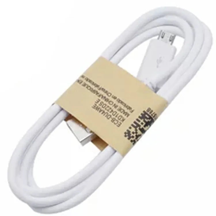 Android Micro USB data charging cable black white 1 metre length