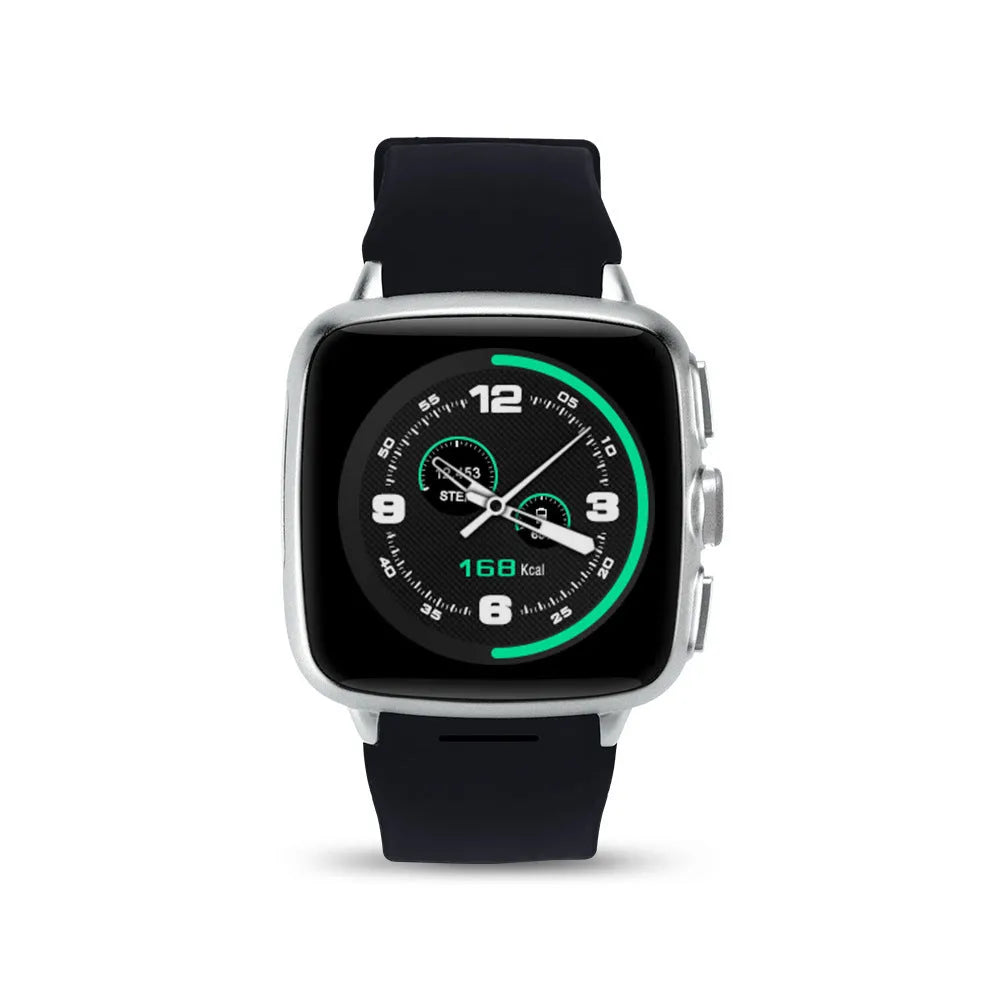 Z01 smart watch with 1.54 inch touchscreen display shown in black colour