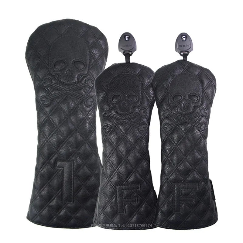Golf wooden pole waterproof protective cover for club shafts in black and white colours