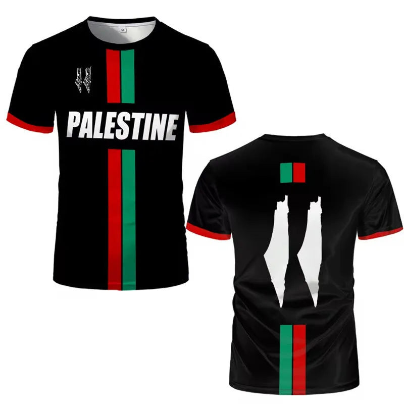 3D printed football t-shirt in black or white spandex with dark graphic design and half sleeves