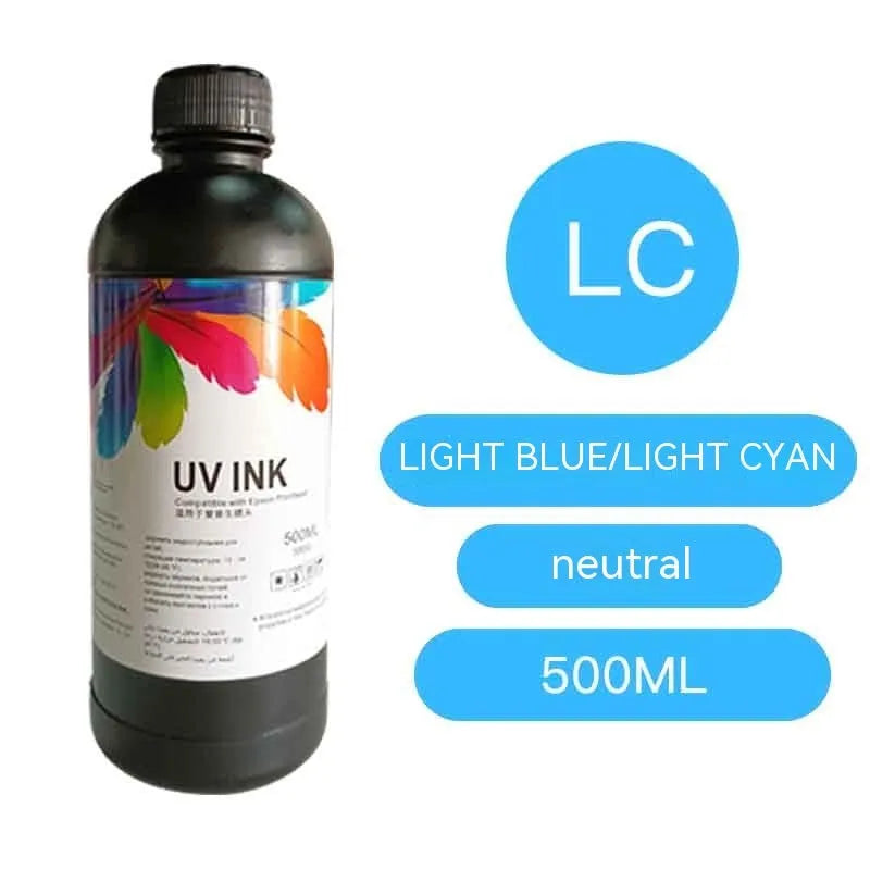 500ml bottle of Epson UV printer ink for XP600 and TX800 models in selected colour.