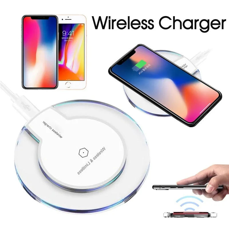 Qi wireless charging pad 100mm for iPhone and Samsung Galaxy smartphones