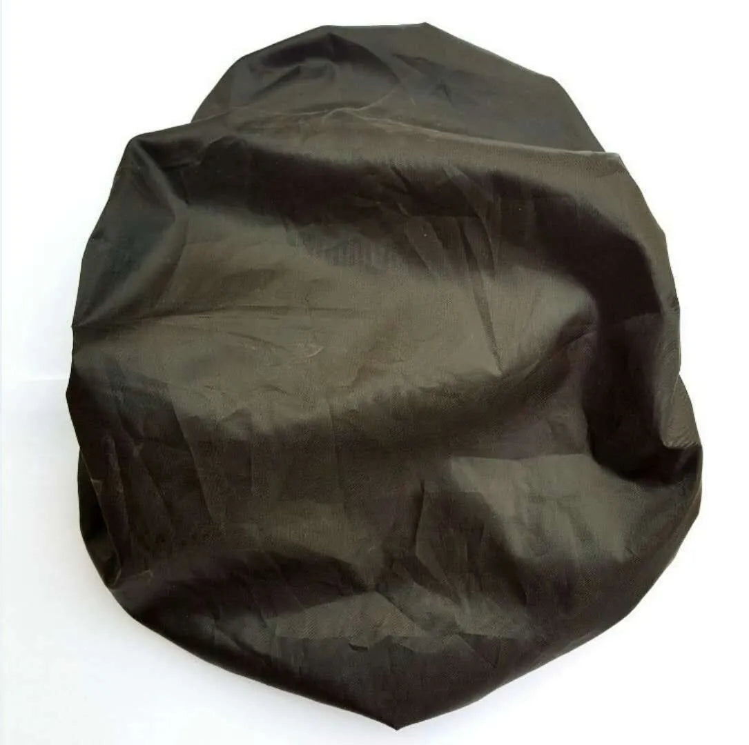 Bicycle saddle cushion with PU leather cover, shown with waterproof cover, wrench, and tire patch kit.