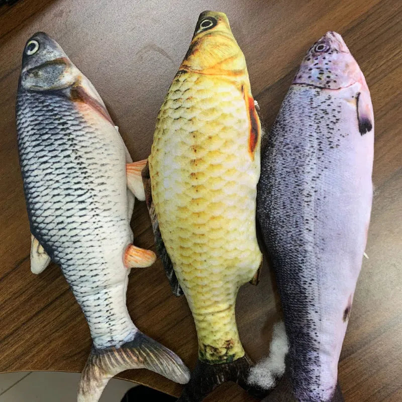 30cm long multicolour electric jumping fish simulation cat toy with USB cable