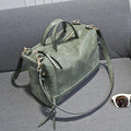 Retro matte leather crossbody messenger bag with adjustable strap available in four colours