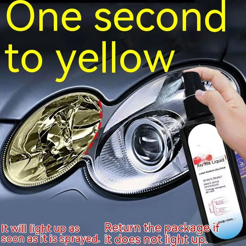 100ml bottle of clear car headlight restoration liquid for plastic lens repair