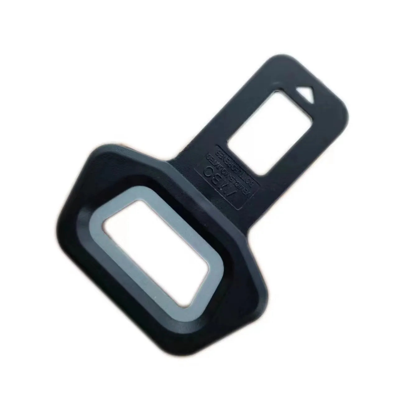 Aluminium alloy keychain with a 2.1 cm lock tongue buckle bottle opener in frosted carbon fibre finish.