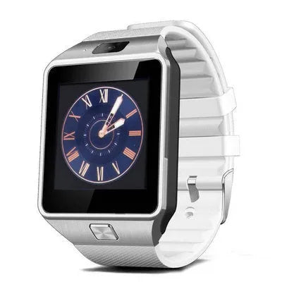 DZ09 sports smart watch with black TPU strap and 1.56-inch touch screen