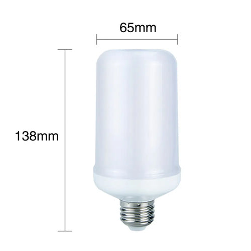 Atmosphere decorative LED lamp emitting a warm white flickering flame-like light.