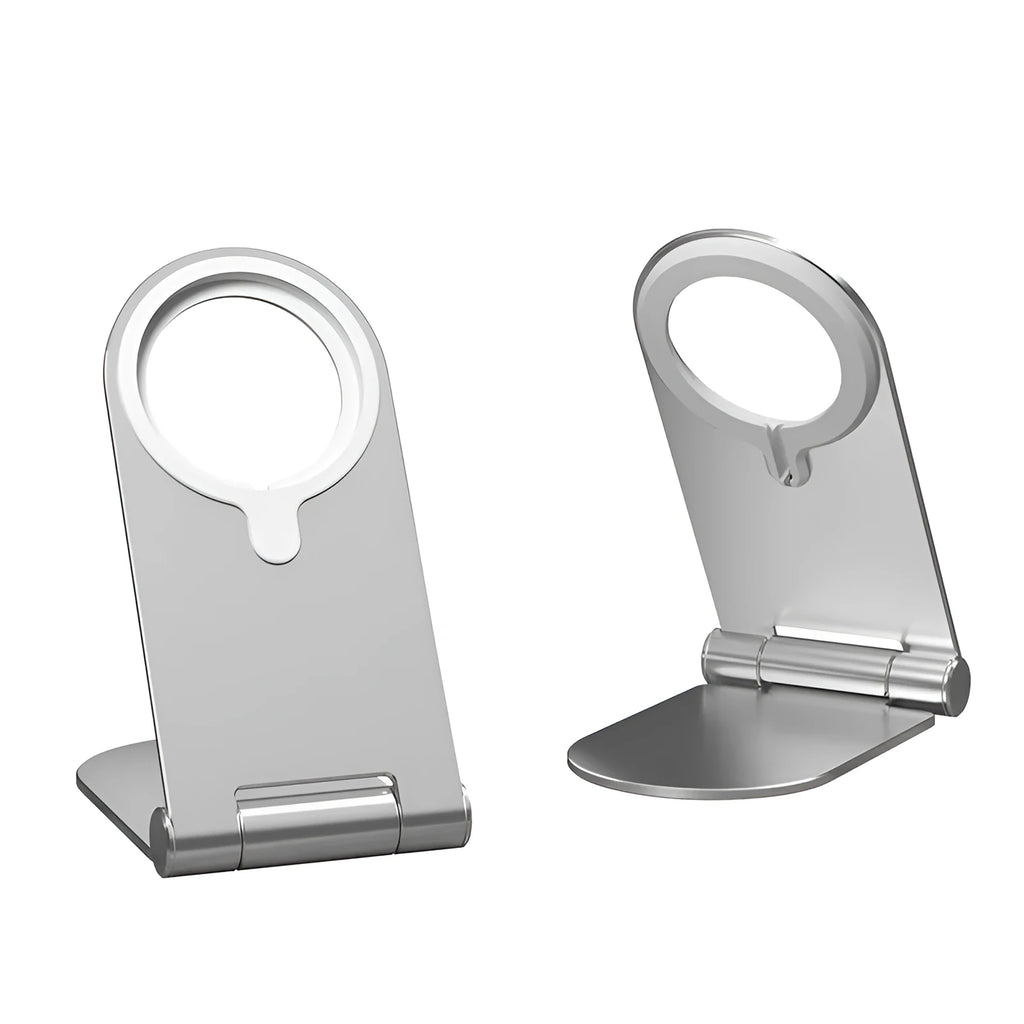 Silver vertical adjustable magnetic phone bracket holder for iPhone 12 series