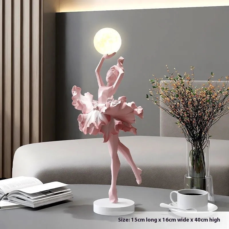Art girl atmosphere small night lamp ornament in four colours with USB charging