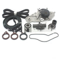 Metal automotive belt and water pump assembly kit for engine cooling system repair