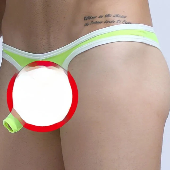 Men's ice silk nylon briefs in elephant nose small cut design showing multiple colour options