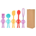 Children's baking silicone tools five-piece set with irregular shapes in box packaging