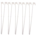 White PP plastic car window flag bracket set with 10 flag poles for vehicle display