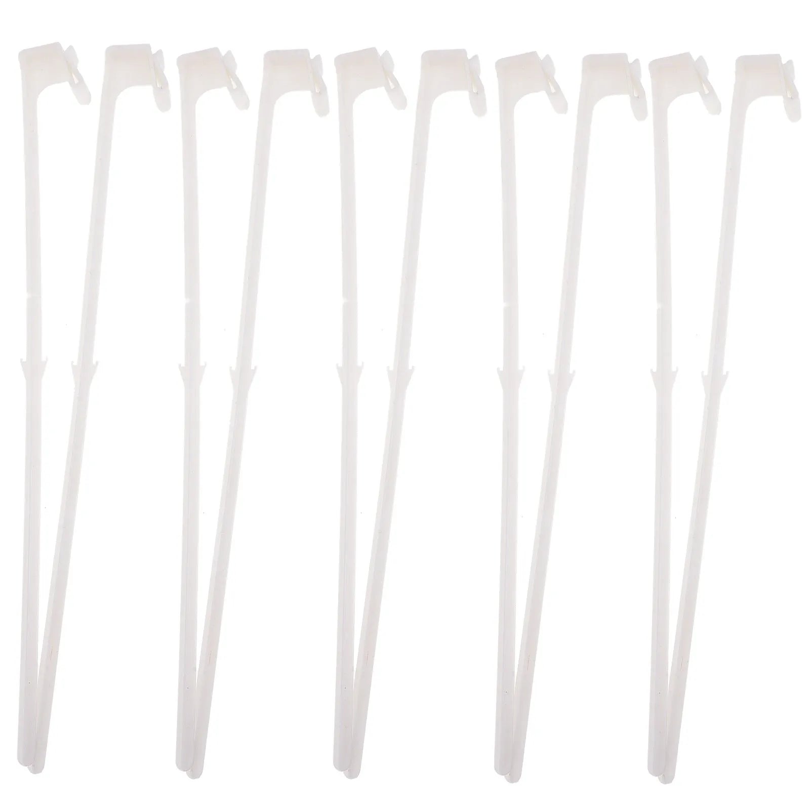 White PP plastic car window flag bracket set with 10 flag poles for vehicle display