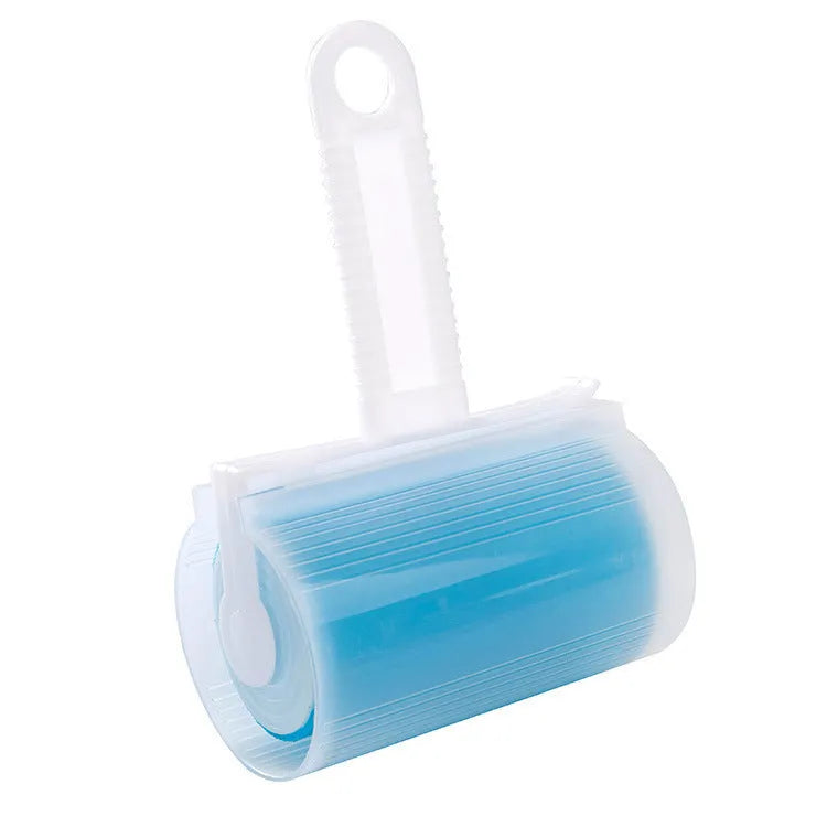 Washable reusable lint roller with protective cover for removing pet hair from clothes and fabrics