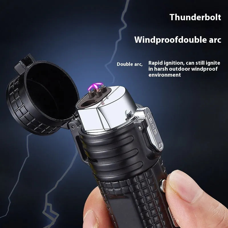 TH727 multi-function metal waterproof flashlight lighter in camouflage colour