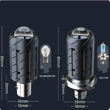 Chunfeng Spring Wind 150NK motorcycle LED headlight conversion bulb, Haidilat S2 series.