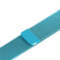 Stainless steel watch strap showing silver and black colour options with measurement indicators