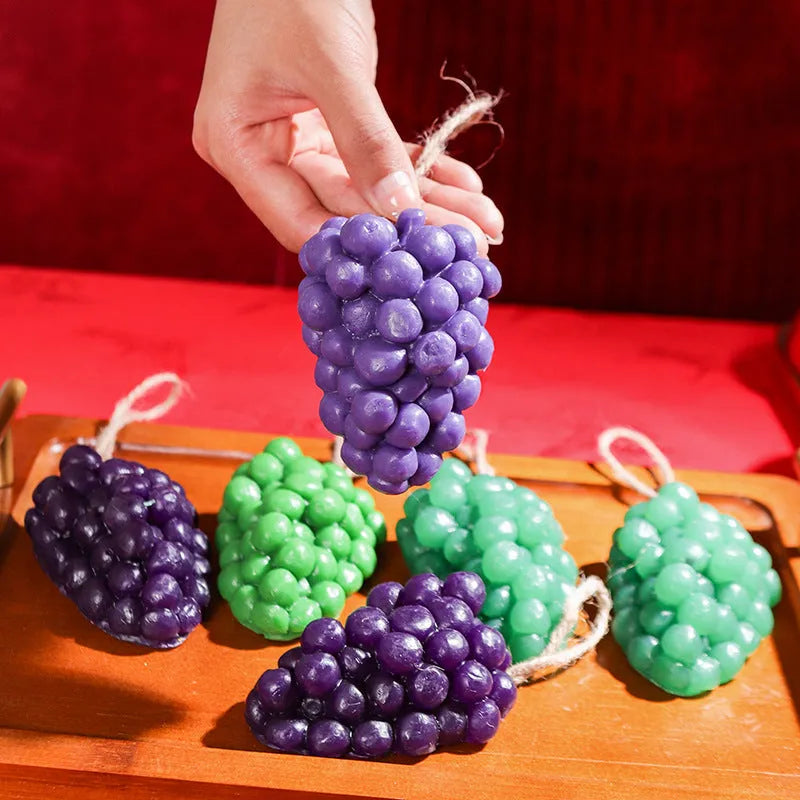 Purple and green handmade grape soap bars for bathing