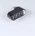 USB hub splitter with rotating spin colour design showing black and white colour options for multi-port expansion