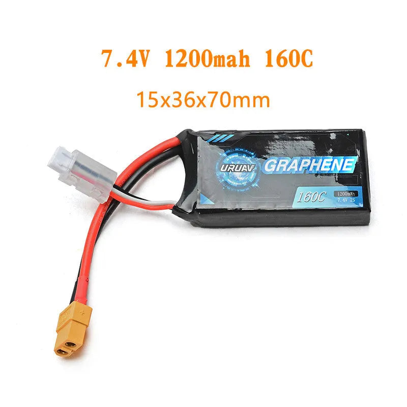 7.4V 1200mAh lithium battery for RC model cars and ships
