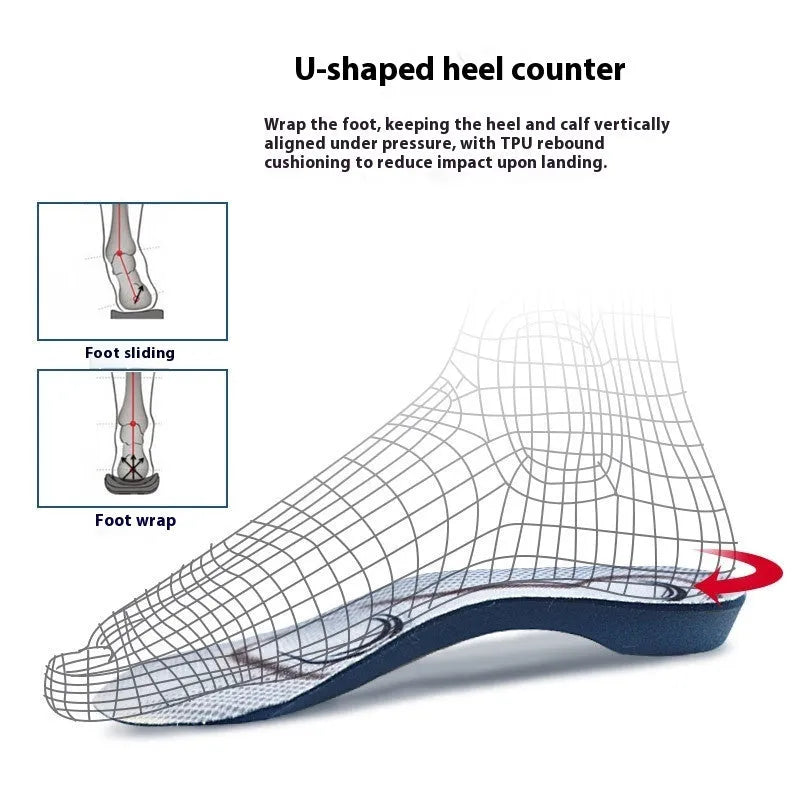 34 arch support plug-in flat foot orthopedic insole seven-point arch design blue background gray men or pink women