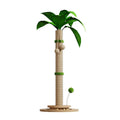 Canna coloured vertical cat climbing frame with hemp rope scratching posts