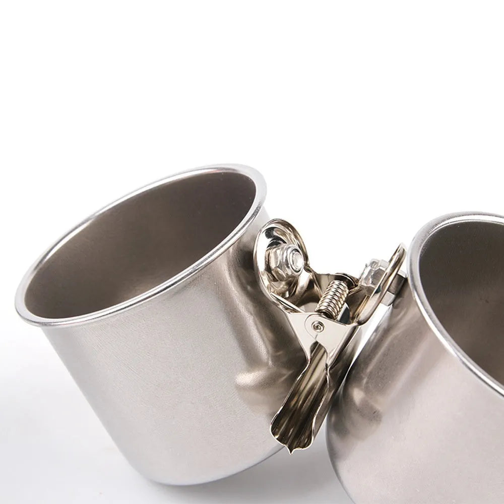 Stainless steel birdcage food container outdoor feeder