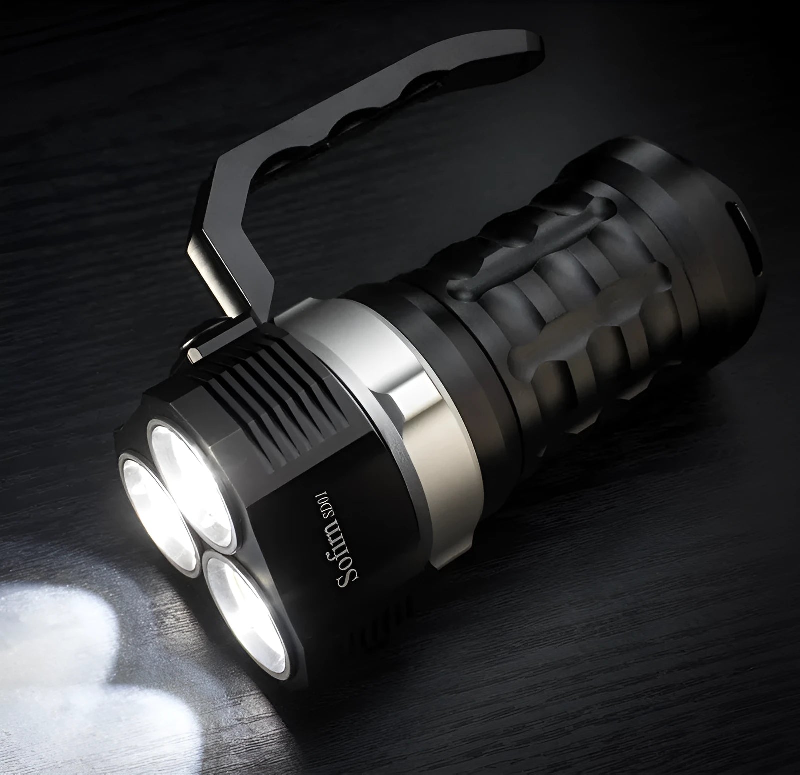 Aluminium alloy diving tube flashlight with 18cm length and 350 lumen output