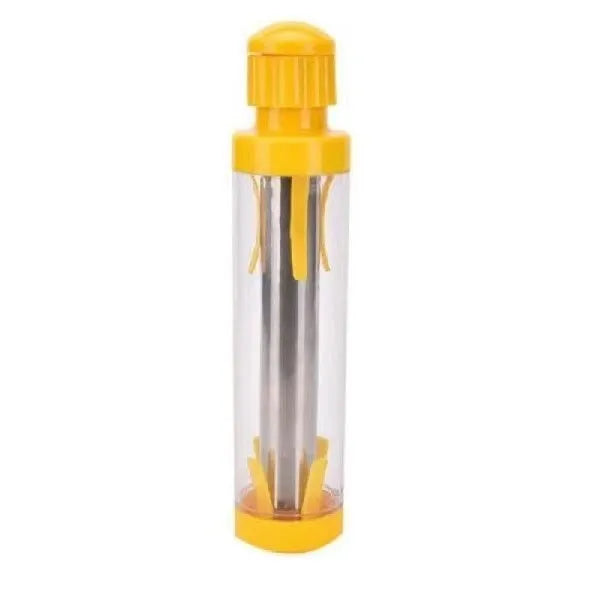 Yellow corn stripper tool with ABS plastic and stainless steel construction