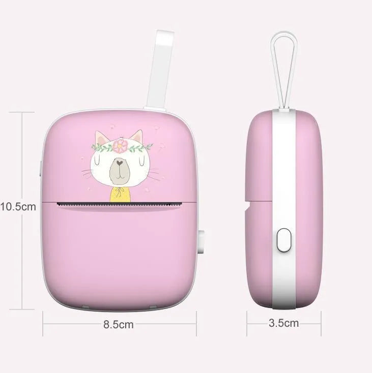 Bluetooth portable printer for wrong questions and labels, 55mm width, 300DPI, blue colour, compact size