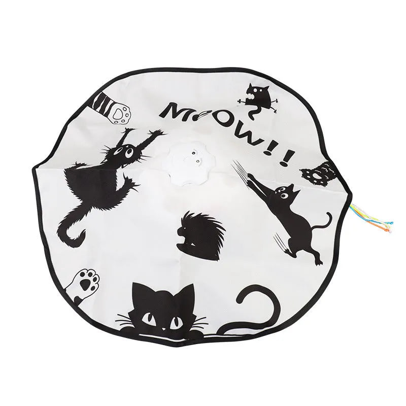 Self-Hi Relief interactive cat teaser toy with rotating feather on plastic base