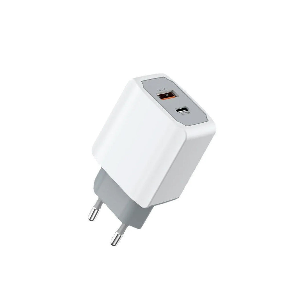 White European standard fast charge charger set with USB interface and fireproof ABS PC construction
