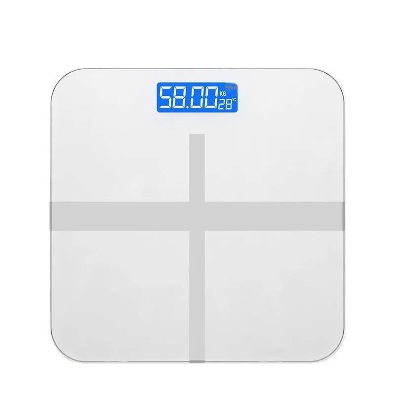 Household weighing scale in cross ice crystal white finish with digital display for weight measurement
