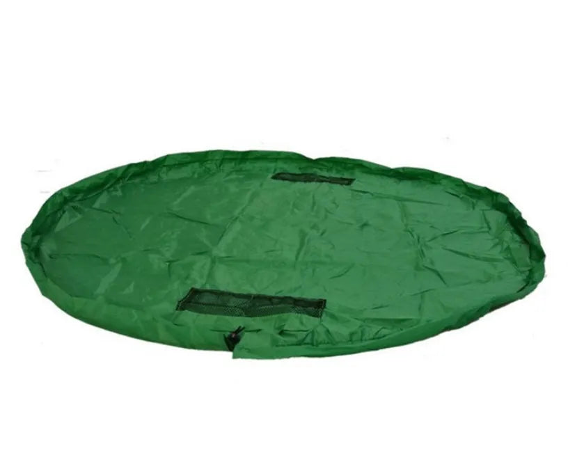 Blue 150cm waterproof nylon toy storage bag with drawstring, for baby toys and picnic pads
