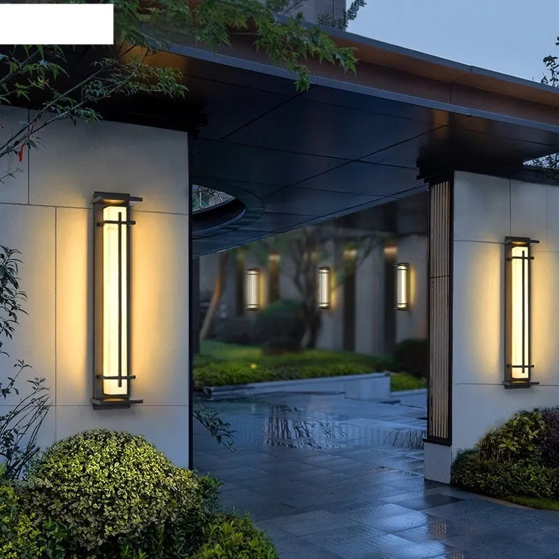 50cm aluminium strip wall lamp with IP65 waterproof rating for outdoor garden use